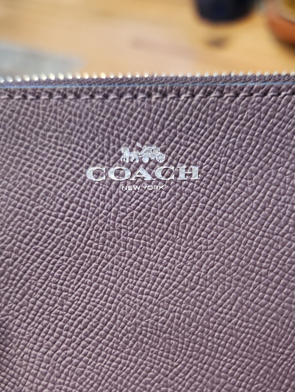 Coach Leather Wristlet Plum Purple NWOT - Picture 2 of 10